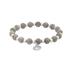 Black Laser Beads with Silver Satin Zsatos Bracelet