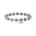 Black Laser Beads with Silver Satin Zsatos Bracelet