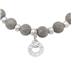 Black Laser Beads with Silver Satin Zsatos Bracelet