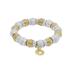 Silver and Gold Laser Beads with Silver Roundelle Bracelet