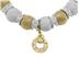 Silver and Gold Laser Beads with Silver Roundelle Bracelet