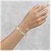 Silver and Gold Laser Beads with Silver Roundelle Bracelet