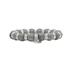 Silver and Black Laser Beads with Silver Roundels Bracelet