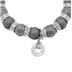 Silver and Black Laser Beads with Silver Roundels Bracelet