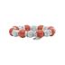 Susana Coral and Laser-Cut Silver Beads Bracelet with Silver Roundels