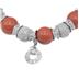 Susana Coral and Laser-Cut Silver Beads Bracelet with Silver Roundels