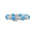Lorenza Turquoise and Laser Silver Beads Bracelet with Silver Rondelle Accents