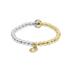 Mila Gold and Silver Day and Night Bracelet with Moon and Star Accent Beads