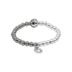 Vani Black and Silver Day and Night Bracelet with Moon and Star Accent Beads