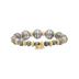 Vani Black and Silver Day and Night Bracelet with Moon and Star Accent Beads