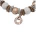 Mesalina Rose and Silver Beads Bracelet with Rose and Silver Spring Accents