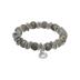 Jovanna Black Beads Bracelet with Silver Spring Accents