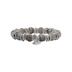 Jovanna Black Beads Bracelet with Silver Spring Accents