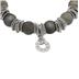 Jovanna Black Beads Bracelet with Silver Spring Accents