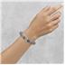 Jovanna Black Beads Bracelet with Silver Spring Accents