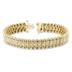 Blue And White Diamond Bracelet in 14k Yellow Gold 