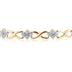 1/4 Carat TW Diamond Bracelet in 14K Two Toned Gold