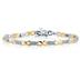 1/4 Carat TW Diamond Barcelet in Two Toned 14K Gold