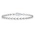 Diamond Heart Link Bracelet in 10K White Gold