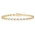 10K Yellow Gold Diamond Heart Bracelet