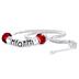 Hand Blown Red Glass Bead and MOM Charm Bracelet with FREE Matching Necklace