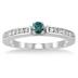 1/2 Carat TW Blue and White Diamond Bridal Set in 10K White Gold