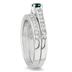 3/4 Carat T.W Blue and White Diamond Bridal Set in 10K White Gold