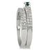 7/8 Carat TW Blue and White Diamond Bridal Set in 10K White Gold