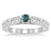 7/8 Carat TW Blue and White Diamond Bridal Set in 10K White Gold