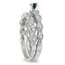 1/3 Carat TW Blue and White Diamond Bridal Set in 10K White Gold