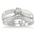1/3 Carat Diamond Bridal Set in 10K White Gold