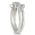 1/2 Carat TW Blue and White Diamond Bridal Set in 10K White Gold 