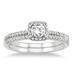 3/5 Carat TW Diamond Halo Bridal Set in 10K White Gold 