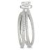 4/5 Carat TW Halo Diamond Bridal Set in 10K White Gold 