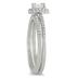 3/5 Carat TW Halo Princess Cut Diamond Bridal Set in 10K White Gold 