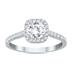 AGS Certified 1 1/3 Carat TW Round Diamond Halo Bridal Set in 14K White Gold (I-J color, I2-I3 Clarity)