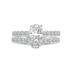 2 5/8 Carat TW Oval Lab Grown Diamond Bridal Set in 14K White Gold