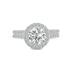 4 1/3 Carat TW Round Cut Lab Grown Diamond Halo Bridal Set in 14K White Gold
