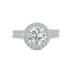 6 1/2 Carat TW Round Cut Lab Grown Diamond Halo Bridal Set in 14K White Gold