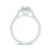 6 1/2 Carat TW Round Cut Lab Grown Diamond Halo Bridal Set in 14K White Gold