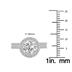 6 1/2 Carat TW Round Cut Lab Grown Diamond Halo Bridal Set in 14K White Gold