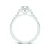 1 1/2 Carat TW Center Oval Lab Grown Diamond Halo Bridal Set in 14K White Gold