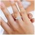 2.80 CTW Center Pear Shape Lab Grown Diamond Engagement Ring Set in 14K White Gold