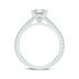 2.80 CTW Center Princess Cut Lab Grown Diamond Engagement Ring Set in 14K White Gold