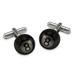 Black Plated Stainless Steel Eight Ball Cuff Links