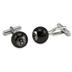 Black Plated Stainless Steel Eight Ball Cuff Links