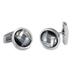 Stainless Steel Mother of Pearl and Abalone Domed Cuff Links