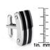 Stainless Steel and Black Plated Cuff Links