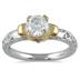 1/2 CT Two-tone Art Deco Diamond Engagement Ring