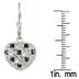 1/2 Carat Sapphire Heart Puff Earrings in .925 Sterling Silver